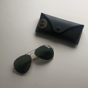 Ray-Ban Aviators- Gold/Green